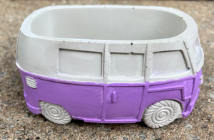 Handmade Concrete VW Bus Vintage Planters/Candle Vessels