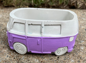 Handmade Concrete VW Bus Vintage Planters/Candle Vessels