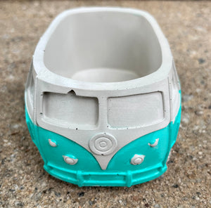 Handmade Concrete VW Bus Vintage Planters/Candle Vessels