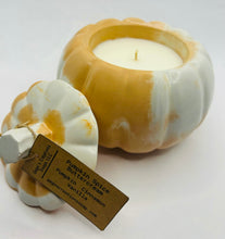Load image into Gallery viewer, Pumpkin Spice Buttercream Concrete Pumpkin Candles-Large