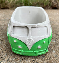 Load image into Gallery viewer, Handmade Concrete VW Bus Vintage Planters/Candle Vessels