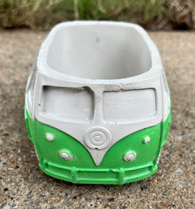 Handmade Concrete VW Bus Vintage Planters/Candle Vessels