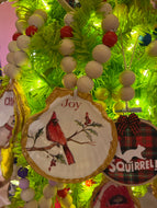 Cardinal Joy Scallop Shell Ornament