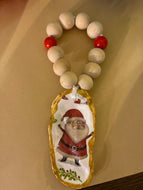 Santa Claus Oyster Shell Ornament