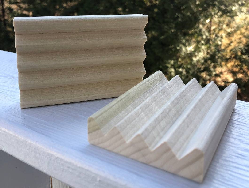 Poplar Wood Boardwalk Soap Dish